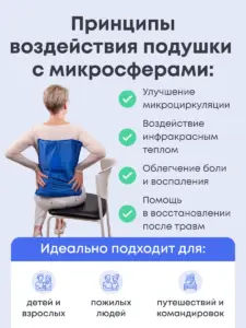 Подушка-сидушка из микросфер Артрейд